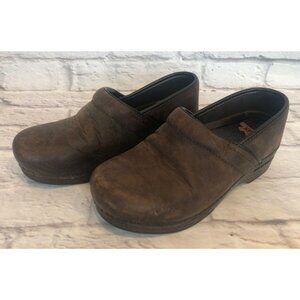 Dansko XP Brown Leather Comfort Clogs Shoes Womens 38 / 7.5-8 (L1h